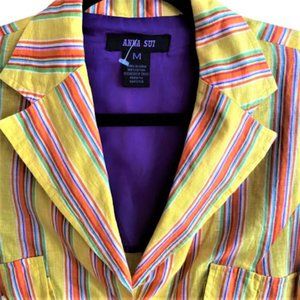 🌼 host pick 🌼100% cotton Anna Sui striped blazer jacket